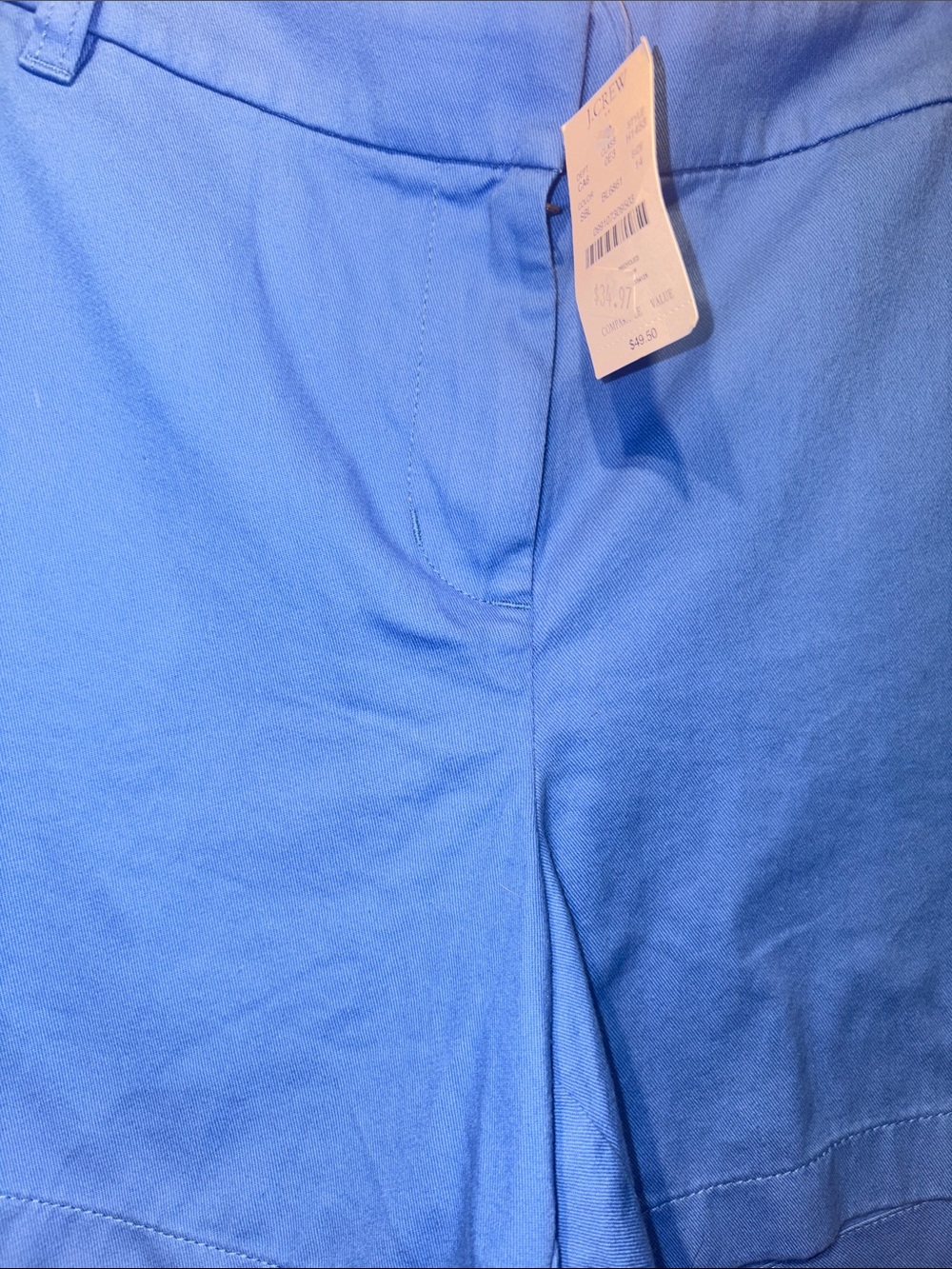 J. Crew Factory Bright Blue Women's Cotton Shorts - Picture 2 of 8